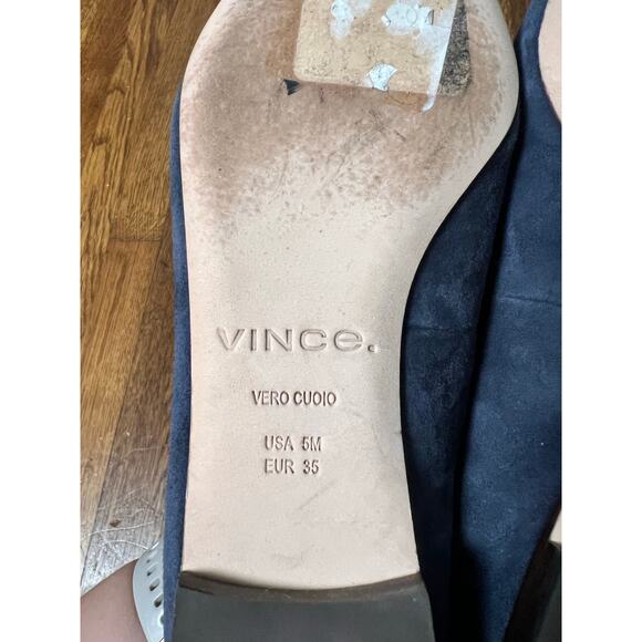 Vince Navy Suesde Loafer Size 5 - Picture 3 of 8